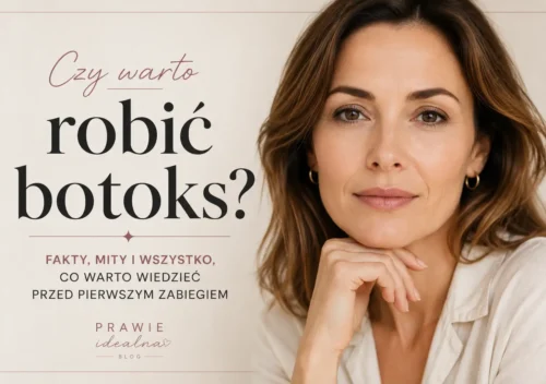 Kobieta około 45. roku życia z naturalnym makijażem. Grafika do artykułu „Czy warto robić botoks? Fakty, mity i wszystko, co warto wiedzieć przed pierwszym zabiegiem”.